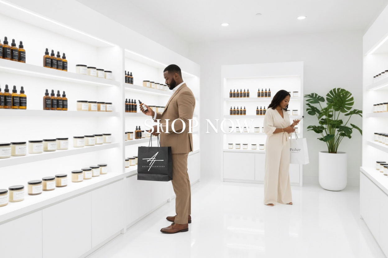 Customers shopping Pasher Products beauty products